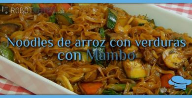 Noodles de arroz con verduras con Mambo